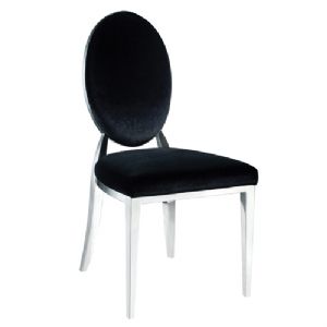 Trixy Black Velvet Oval Back Dining Chair